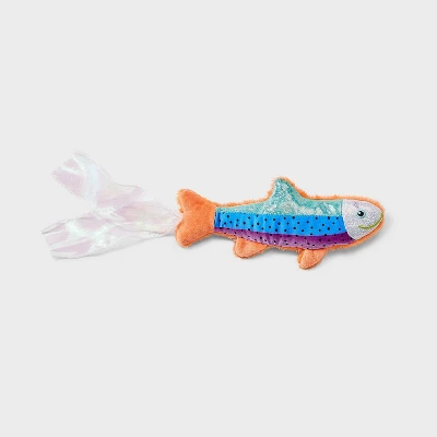 Shimmery Fish Kicker Cat Plush Toy - Boots & Barkley™ 3 Shimmery Fish Kicker Cat Plush Toy - Boots & Barkley™ - Image 3