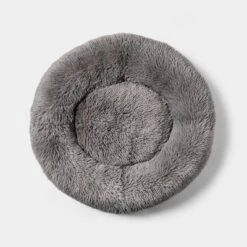 Super Plush Cuddler Round Dog Bed - Gray - Boots & Barkley™