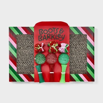 Cat Scratch Pad And Ball Toy Set - 10pcs - Boots & Barkley™ 2 Cat Scratch Pad And Ball Toy Set - 10pcs - Boots & Barkley™ - Image 2