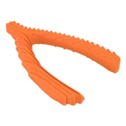 Rubber Wishbone Dog Toy - Orange - Boots & Barkley™