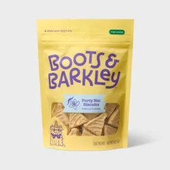 Party Hat Birthday Vanilla Flavor Crunchy Dog Treat Biscuits - Boots & Barkley™ 6oz -Boots & Barkley GUEST 2c1518d7 bb17 4d16 9147 9b6ccdfaf67a