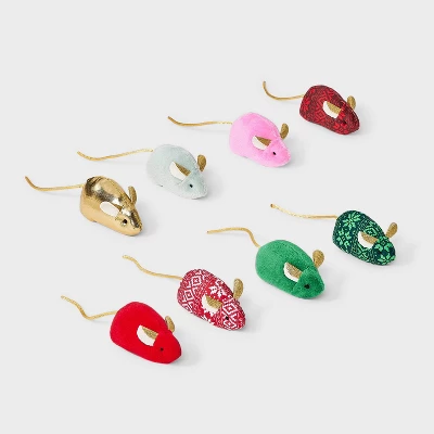 Skitter Mice Cat Plush Toy Set - 8pcs - Boots & Barkley™ 3 Skitter Mice Cat Plush Toy Set - 8pcs - Boots & Barkley™ - Image 3