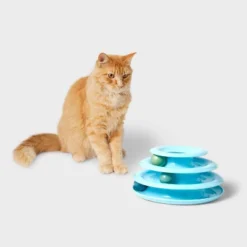 3 Layer Trackball Interactive Cat Toy - Boots & Barkley™ - Blue