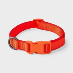 Basic Adjustable With Color Matching Buckle Dog And Cat Collar - Boots & Barkley™ Bright Orange -Boots & Barkley GUEST 3d3a12b8 31df 4436 8d13 fa4147908064