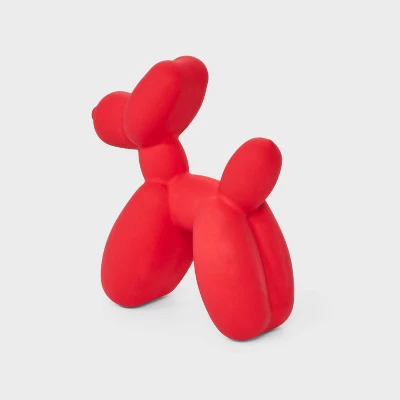 Tough Rubber Balloon Plush Dog Toy - Boots & Barkley™ Red 2 Tough Rubber Balloon Plush Dog Toy - Boots & Barkley™ Red - Image 2