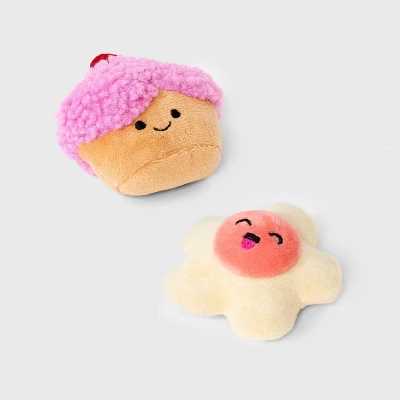 Cookie And Cupcake Dessert Pastry Cat Plush Toy Set - 2pc - Boots & Barkley™ 2 Cookie And Cupcake Dessert Pastry Cat Plush Toy Set - 2pc - Boots & Barkley™ - Image 2