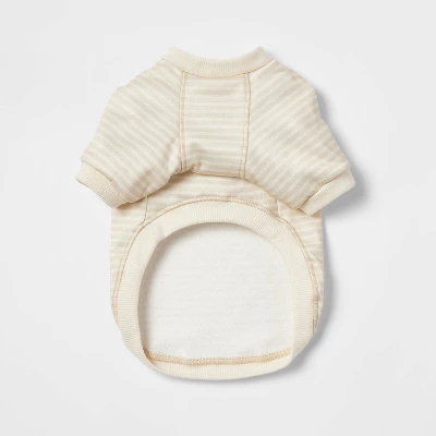 Stripe Lightweight Dog Sweatshirt - Cream - Boots & Barkley™ 2 Stripe Lightweight Dog Sweatshirt - Cream - Boots & Barkley™ - Image 2