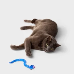 Motion Activated Slithering Snake Cat Mechanical Toy - Boots & Barkley™ Blue