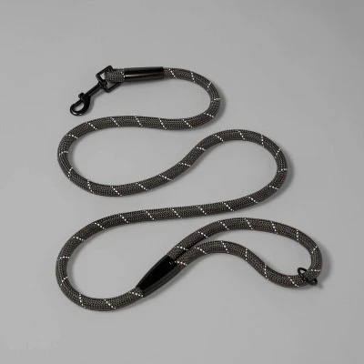 Reflective Rope Dog Leash - Gray - Boots & Barkley™ 1 Reflective Rope Dog Leash - Gray - Boots & Barkley™