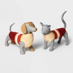 Fuzzy Stripe Dog And Cat Sweater - Deep Orange And Burgundy - Boots & Barkley™ -Boots & Barkley GUEST 746a77f0 8773 49ad 93ad ec149e117179