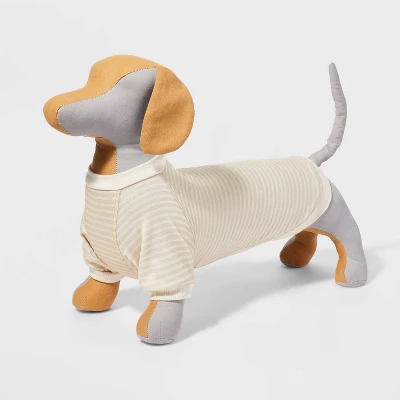 Stripe Lightweight Dog Sweatshirt - Cream - Boots & Barkley™ 4 Stripe Lightweight Dog Sweatshirt - Cream - Boots & Barkley™ - Image 4