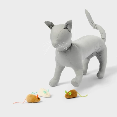Mouse Cat Toy Set - 3pk - Boots & Barkley™ 2 Mouse Cat Toy Set - 3pk - Boots & Barkley™ - Image 2
