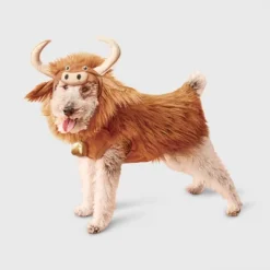 Highland Cow Hoodie Dog And Cat Full Body Costume - Boots & Barkley™ Light Brown -Boots & Barkley GUEST 905a312f 8f25 4363 a340 63776ace0fcc