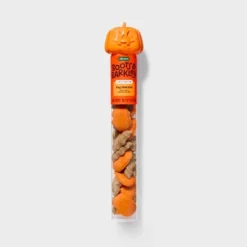 Halloween Pumpkin Flavor Biscuit Filled Jack-O-Lantern Tube Dog Treats - Boots & Barkley™ 5oz -Boots & Barkley GUEST 9b2144b6 5f0c 43a3 b031 b88b4066bd86