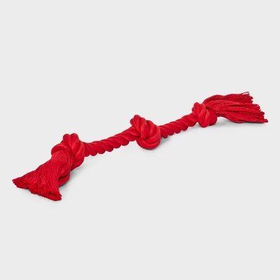 15" Rope Dog Toy - Boots & Barkley™ Red 2 15" Rope Dog Toy - Boots & Barkley™ Red - Image 2