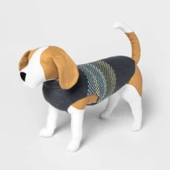 Fairisle Stripe Cool Colorway Dog And Cat Sweater - Gray - Boots & Barkley™ -Boots & Barkley GUEST b1a6f5d5 321e 43d9 9676 8a89a567e088