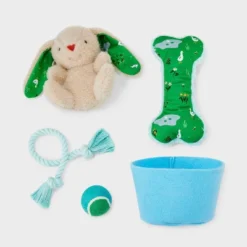 Gift Basket Dog Rope Plush Toy Set - 3pc - Boots & Barkley™