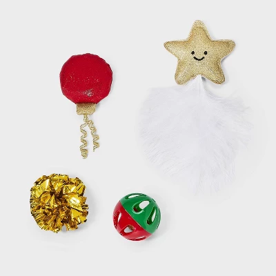 Star Cat Ball Plush Toy Set - 4pcs - Boots & Barkley™ 3 Star Cat Ball Plush Toy Set - 4pcs - Boots & Barkley™ - Image 3