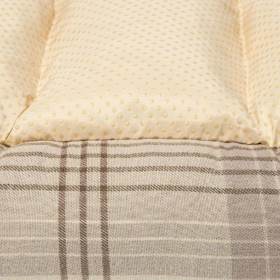 Orthopedic Plaid Flannel Cuddler Dog Bed - Cream/Brown - Boots & Barkley™ 2 Orthopedic Plaid Flannel Cuddler Dog Bed - Cream/Brown - Boots & Barkley™ - Image 2