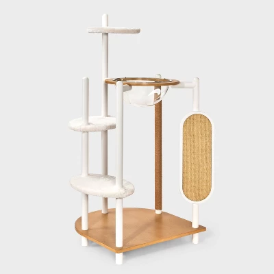 Cat Tree Tower - Cream - 50.25" - Boots & Barkley™ 1 Cat Tree Tower - Cream - 50.25" - Boots & Barkley™