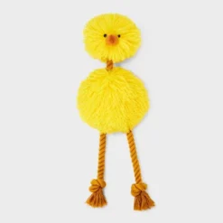 3.51" Emu Dog Rope Plush Toy - Boots & Barkley™ Yellow -Boots & Barkley GUEST cfce1b8b 0d31 4e1b a425 f2bf1a7edaef