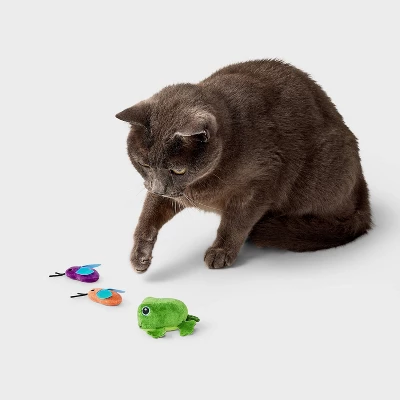 Baby Toad And Moths Cat Plush Toy Set - 3pc - Boots & Barkley™ 1 Baby Toad And Moths Cat Plush Toy Set - 3pc - Boots & Barkley™