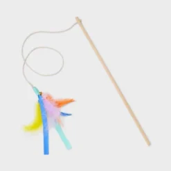 15.6" Feather Wand Cat Toy - Boots & Barkley™ -Boots & Barkley GUEST d6351c9a 9f49 47d5 8109 d9014508de42