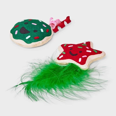 Jolly Cookies Cat Plush Toy Set - 2pcs - Boots & Barkley™ 2 Jolly Cookies Cat Plush Toy Set - 2pcs - Boots & Barkley™ - Image 2