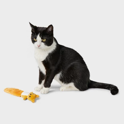 Sound Chip Plush Cat Toy - Yellow - Boots & Barkley™ 1 Sound Chip Plush Cat Toy - Yellow - Boots & Barkley™