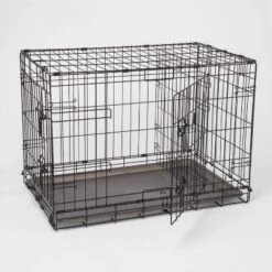 Wire Collapsible Dog Crate - Black - Boots & Barkley™