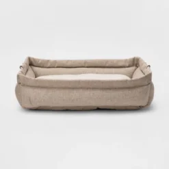 Rectangular Roll Cuff Dog Beds - Boots & Barkley™ -Boots & Barkley GUEST e72a9b2c 4265 407f 92d7 6b63c7899794