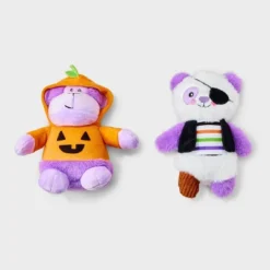 Gorilla And Panda Dog Plush Toy Set - 2pk - Boots & Barkley™