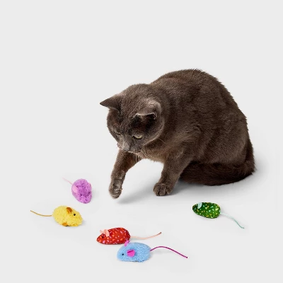 Mouse Critter Cat Plush Toy Set - 5pc - Boots & Barkley™ 1 Mouse Critter Cat Plush Toy Set - 5pc - Boots & Barkley™